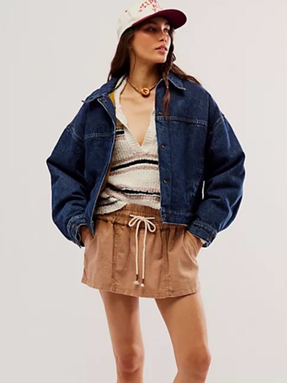 Levi's Blue Denim Trucker Jacket with Olive Quilted Lining - Picture 5 of 7